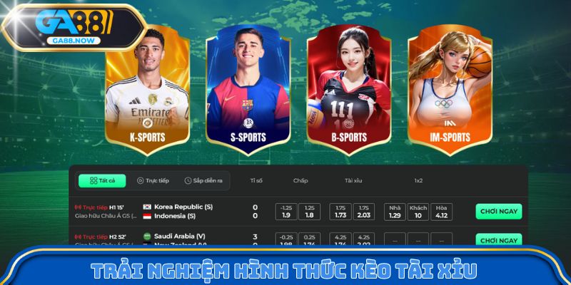 Trải nghiệm hình thức kèo tài xỉu 